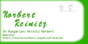 norbert reinitz business card